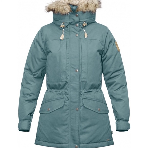Fjallraven Singi women’s down parka - Frost Green - Picture 2 of 2